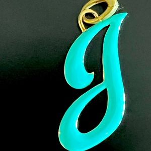Anthropologie Enamel Letter Pendant - NEW!